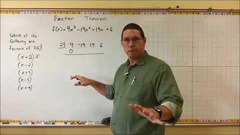 The Factor Theorem - Synthetic Division - Mr. Ryan