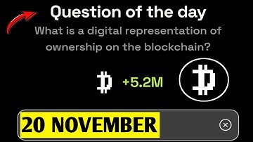 What is a digital representation ofownership on the blockchain? | Dropee Question Of The Day| 19 Nov