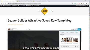 Beaver Builder Attractive Saved Row Templates -  Quick tips