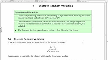 AS Mathematics for CIE - S1 Discrete Random Variables