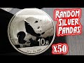 Unboxing 50 random silver panda coins