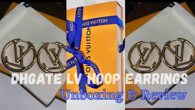 Real vs Fake LV Louise Gold Hoops $750 vs $50 #lv #louisvuitton