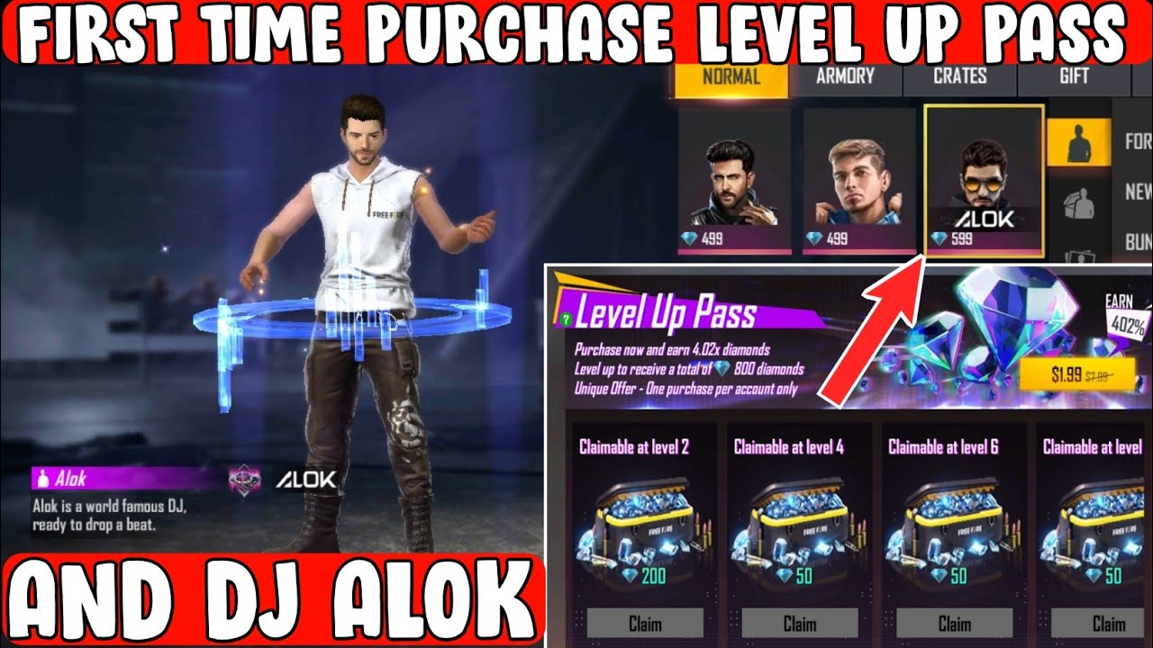 First Time Purchase Level Up Pass & Dj Alok | Edward Gamer