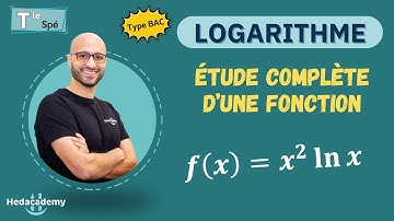 LOGARITHME  f(x) = x² lnx - Étude complète (ou presque)