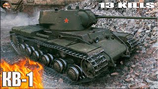 13 фрагов на КВ-1 ✅ World of Tanks лучший бой