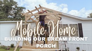 *NEW* MOBILE HOME FRONT PORCH MAKEOVER DIY pt 2 | UNBELIEVABLE TRANSFORMATION