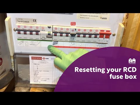 Resetting your RCD fuse box