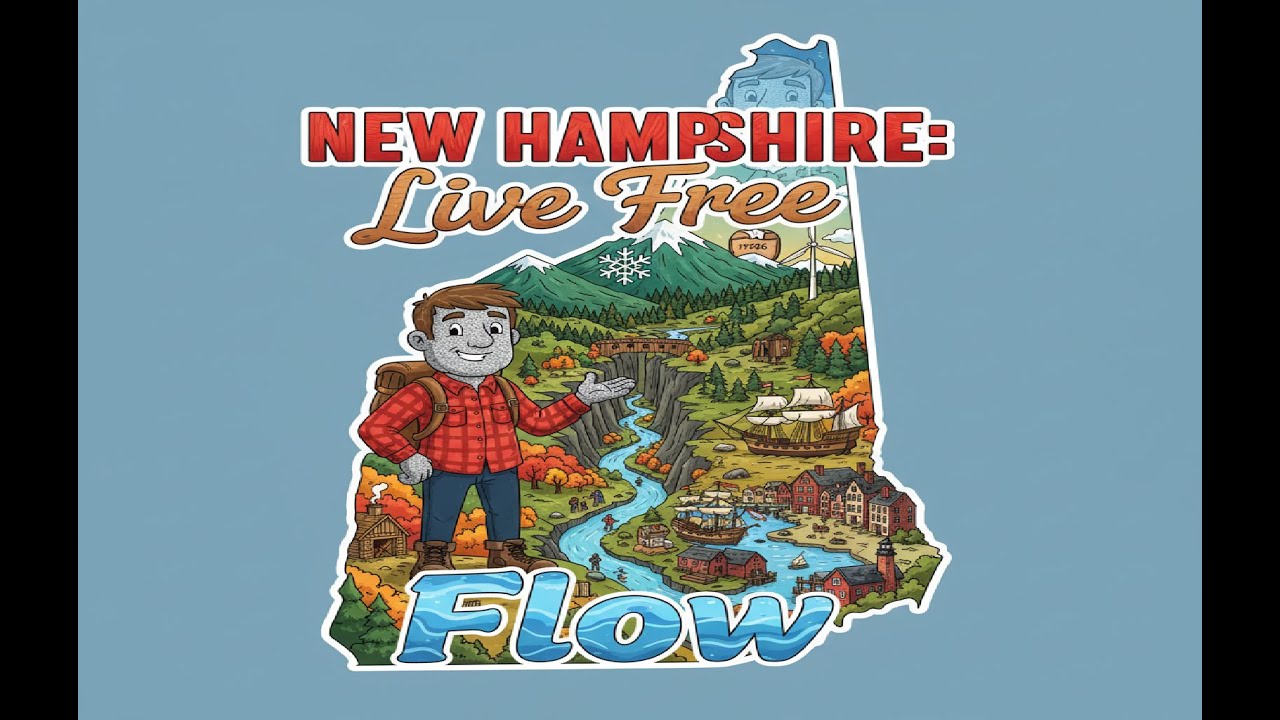 Нью-Гэмпшир: Живой Free Flow | Образовательный рэп | Караоке в классе