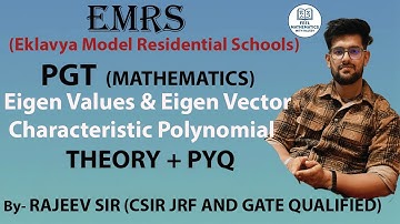 EMRS 2025 Mathematics |Eigen Value and Eigen vector  | Concept + MCQ | Feel Mathematics with Rajeev