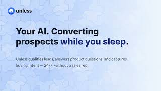 See Unless in action: AI that qualifies, retains, and resolves — inside a real SaaS product