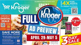 Kroger FULL Ad Preview for 4/29-5/5 | 5x Digital, 3 Day Sale, Latin Flavors, Weekly Digitals, & MORE
