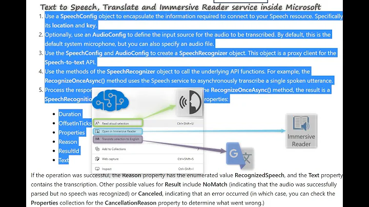 Cognitive Service inside Microsoft Edge