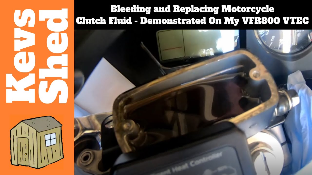 Bleeding And Replacing Motorcycle Clutch Fluid Demonstrated On My