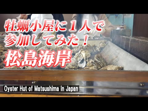 【牡蠣食べ放題】おっさんがカキを食べまくり！五大堂から見える絶景の松島湾【 Oyster Hut of Matsushima in Japan】