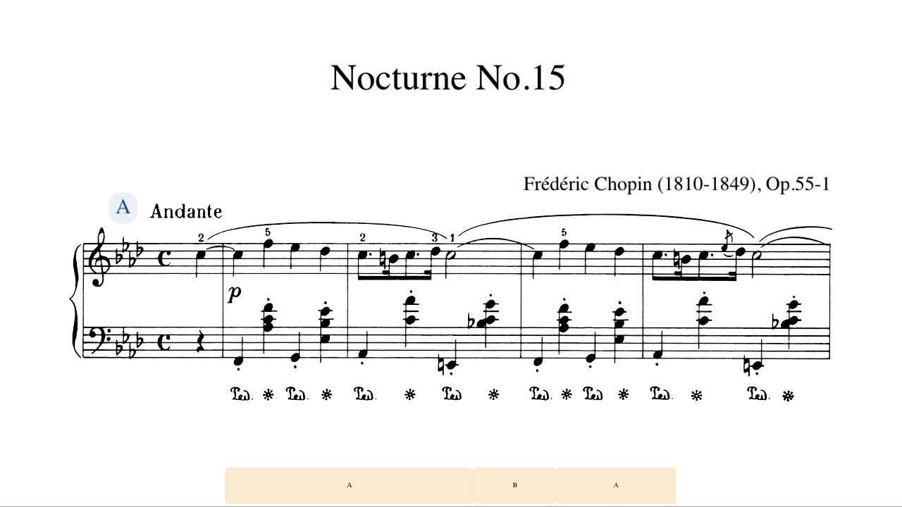 Chopin, Nocturne No.15 in F minor, Op.55 No.1 (Jorge Bolet)