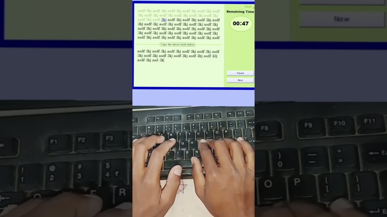 typing practice 1 days on sonma website 