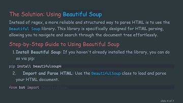 How to Extract Data from HTML: Avoiding Regex Pitfalls with Beautiful Soup
