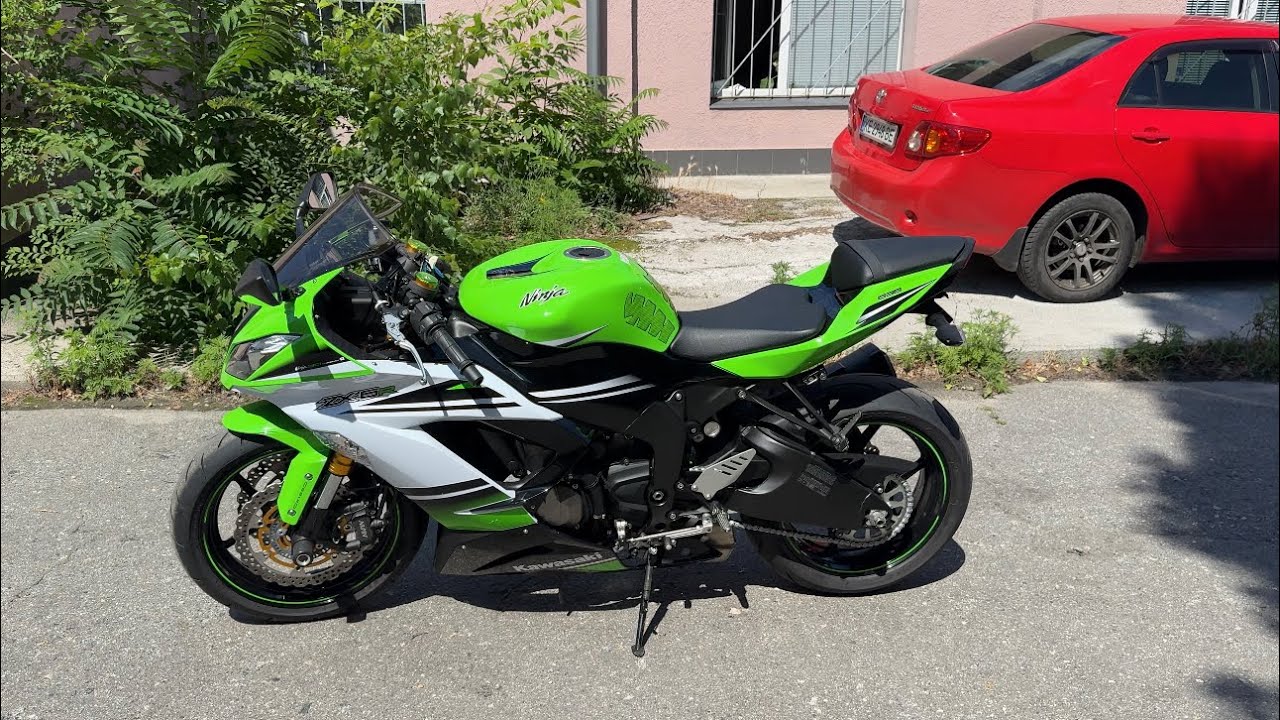 Огляд на стан мотоцикла kawasaki ninja zx6r 28352km - YouTube