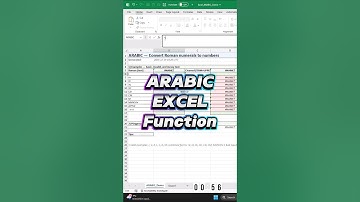 Excel A–Z in 60s: ARABIC — Roman to Number #Excel #ARABIC #ExcelShorts #Roman #Numbers #Tips #Data