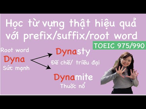 Học từ vựng thật hiệu quả cùng prefix/suffix/ root word