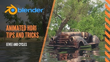 How to quickly animate HDRI environment maps in Blender 2.8 EEVEE and Cycles