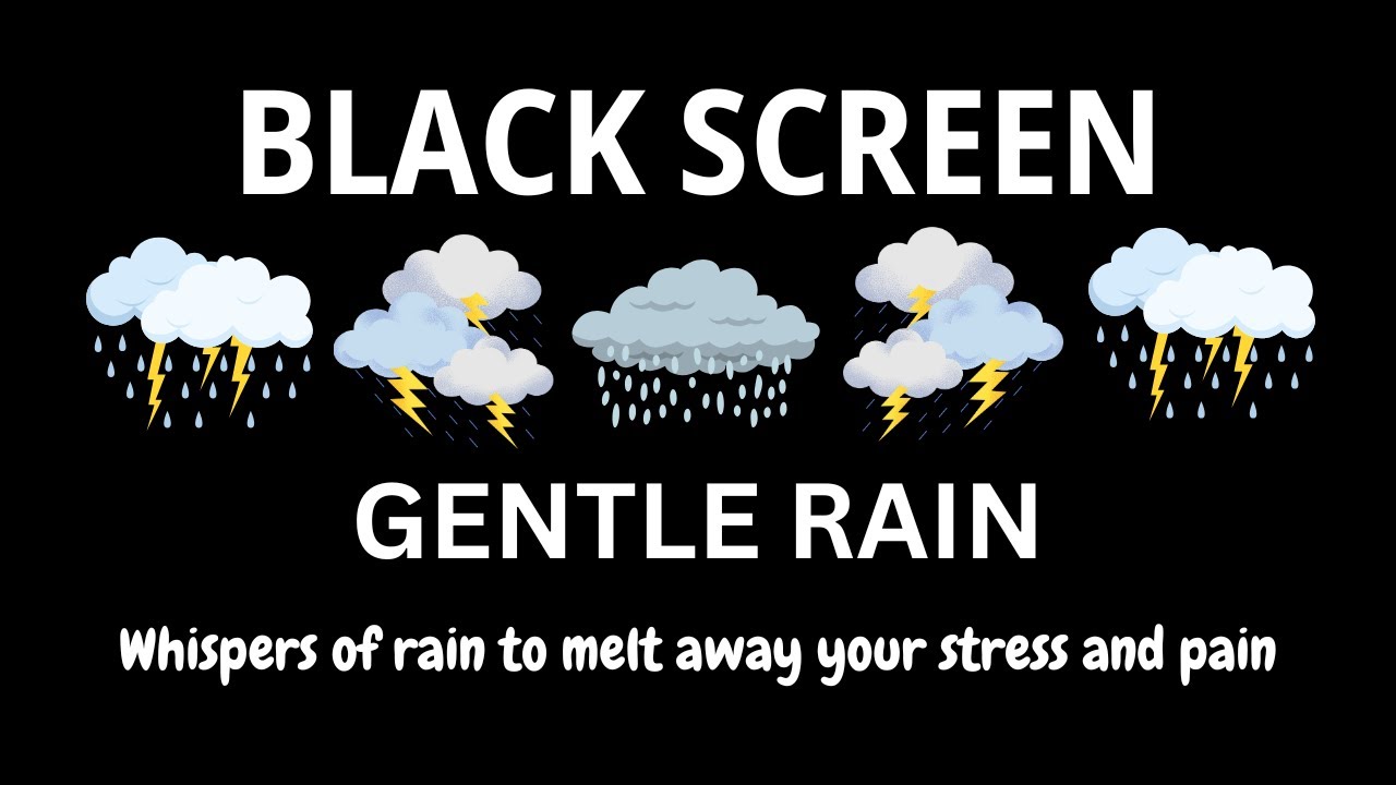 Heavy Thunderstorm Rain Sounds BLACK SCREEN | Deep Sleep and Total Relaxation