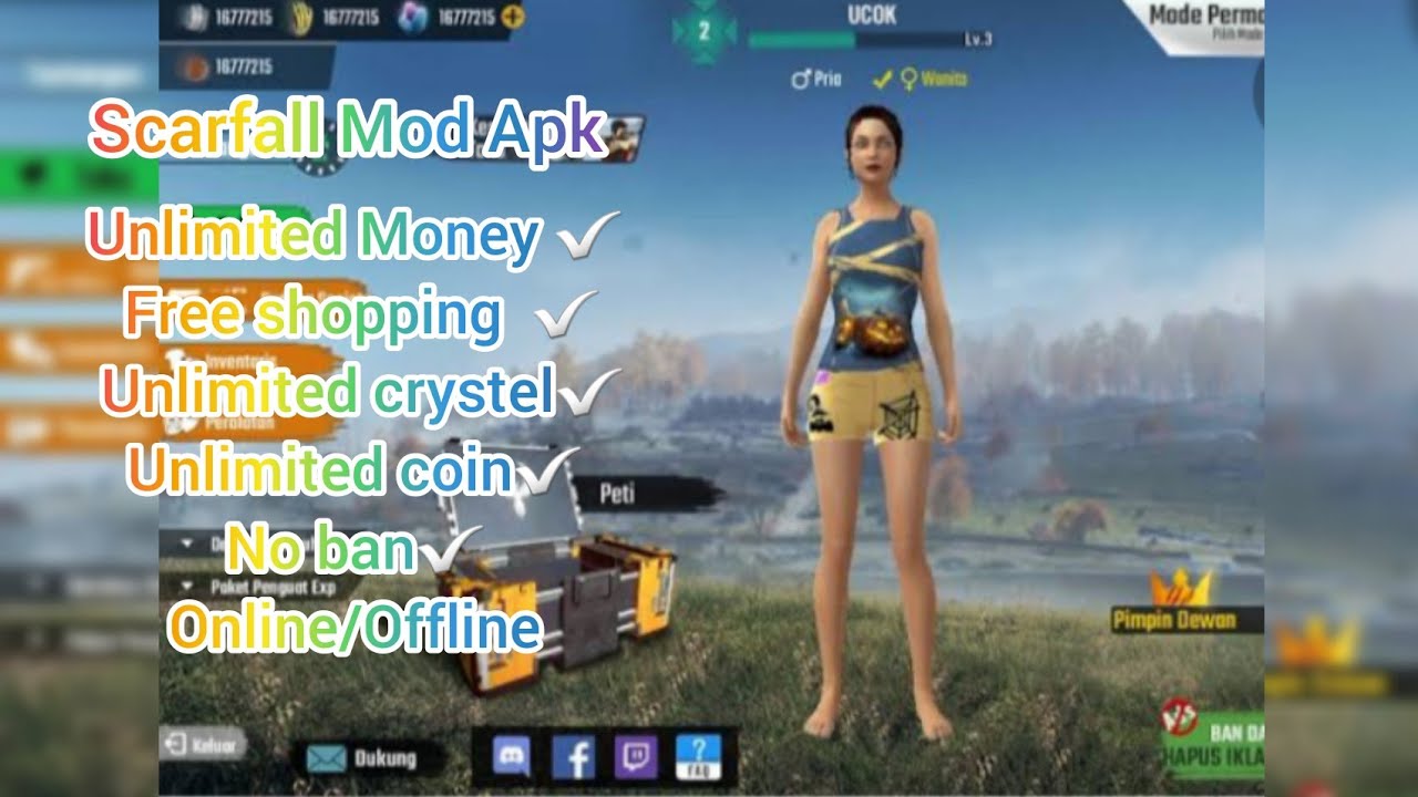 Scarfall royal combate unlimited Money mod with No ban. how