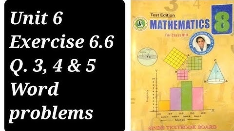 Class 8 | unit 6 | exercise 6.6 , Q no 3,4 and 5