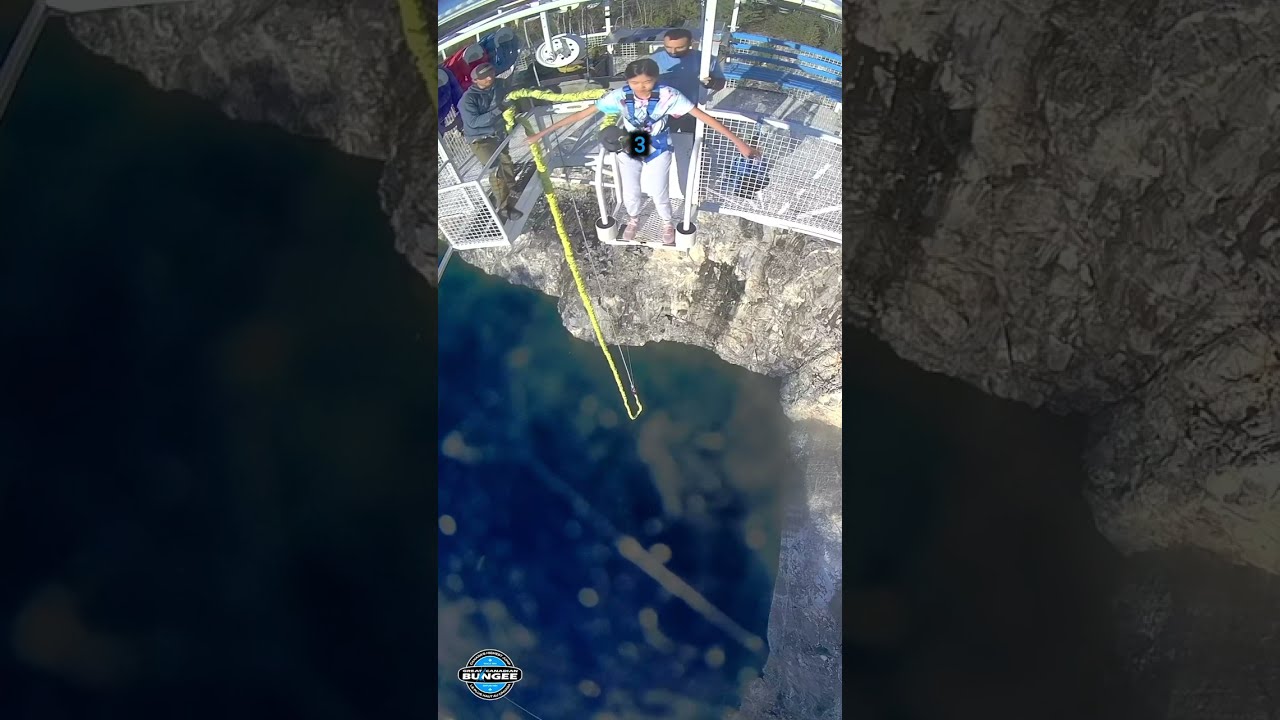Kid Tries Touching The Water At Canada S Highest Bungee Bungeejumping Ottawa Gatineau