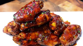 BAKED HONEY GARLIC CHICKEN WINGS| HONEY GARLIC SAUCE| HOW TO BAKE CHICKEN WINGS|