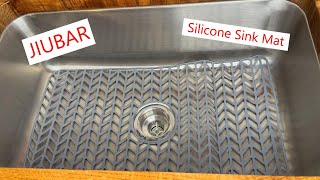 JIUBAR Silicone Sink Mat, flexible and heat resistant. #sink #kitchengadgets #dishes