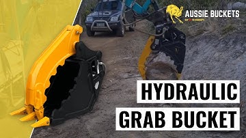 Aussie Buckets Hydraulic Grab Bucket as a Rock Grab