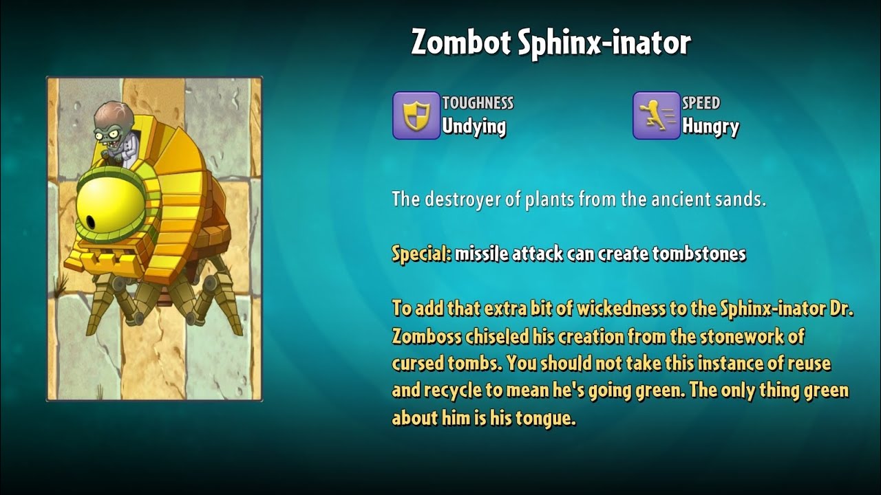 Zom Bot Plants vs Zombies 2 | Zombot Sphinx-inator Boss Fight - YouTube