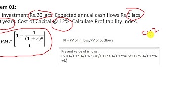 Lecture 25: Profitability Index