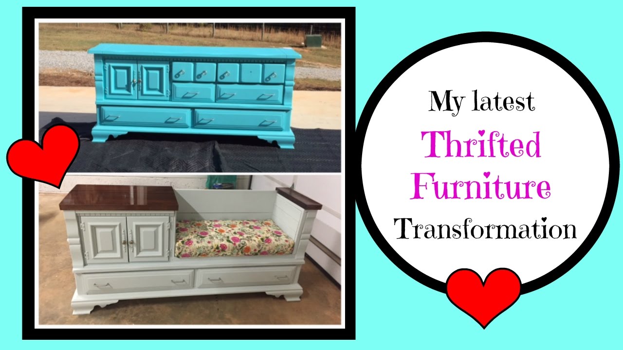 Thrifted Dresser To Bench Transformation Youtube