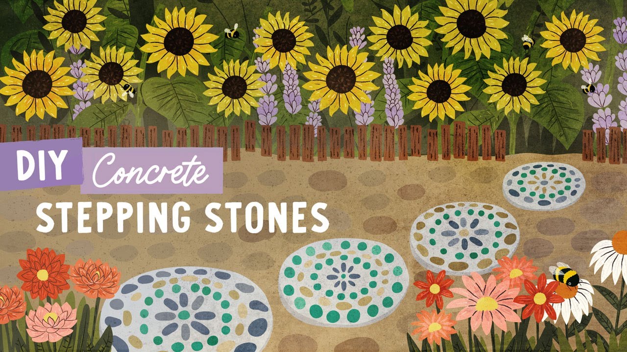 How to make Sea Glass Stepping Stones 