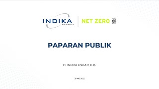 Public Expose | Pubex INDY - Indika Energy Tbk. tahun 2022