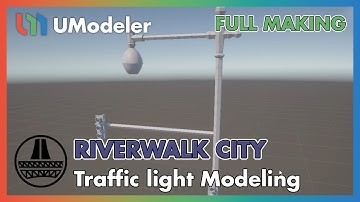 3D Modeling in Unity - Full Making Video of Modeling a Traffic Light in Riverwalk City with UModeler