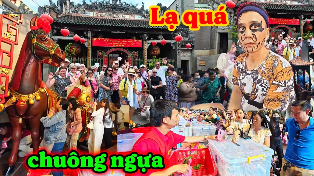 LẠ QUÁ chui dưới ngựa tết nguyên tiêu NGƯỜI HOA lớn NHẤT SÀI GÒN chỉ 1 lần, 1000 người đổ về
