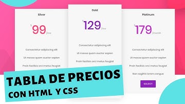 Tabla de Precios con HTML y CSS