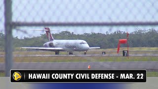 Hawaii County Update for Sunday, March 22 (Mar. 22, 2020)