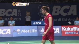 2014 BCA INDONESIA OPEN  SF  MS  Lee Chong Wei [1] (MAS) VS Kenichi Tago [4] (JPN)