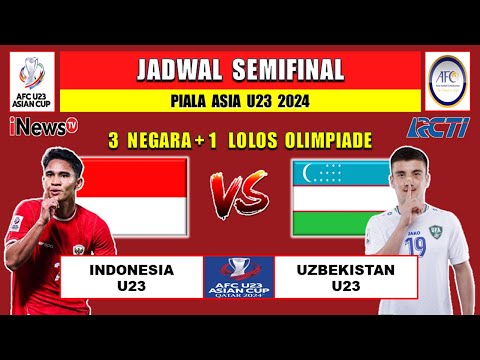 Jadwal Semifinal Piala Asia U23 ~ INDONESIA vs UZBEKISTAN ~ JEPANG vs IRAK AFC U23 2024