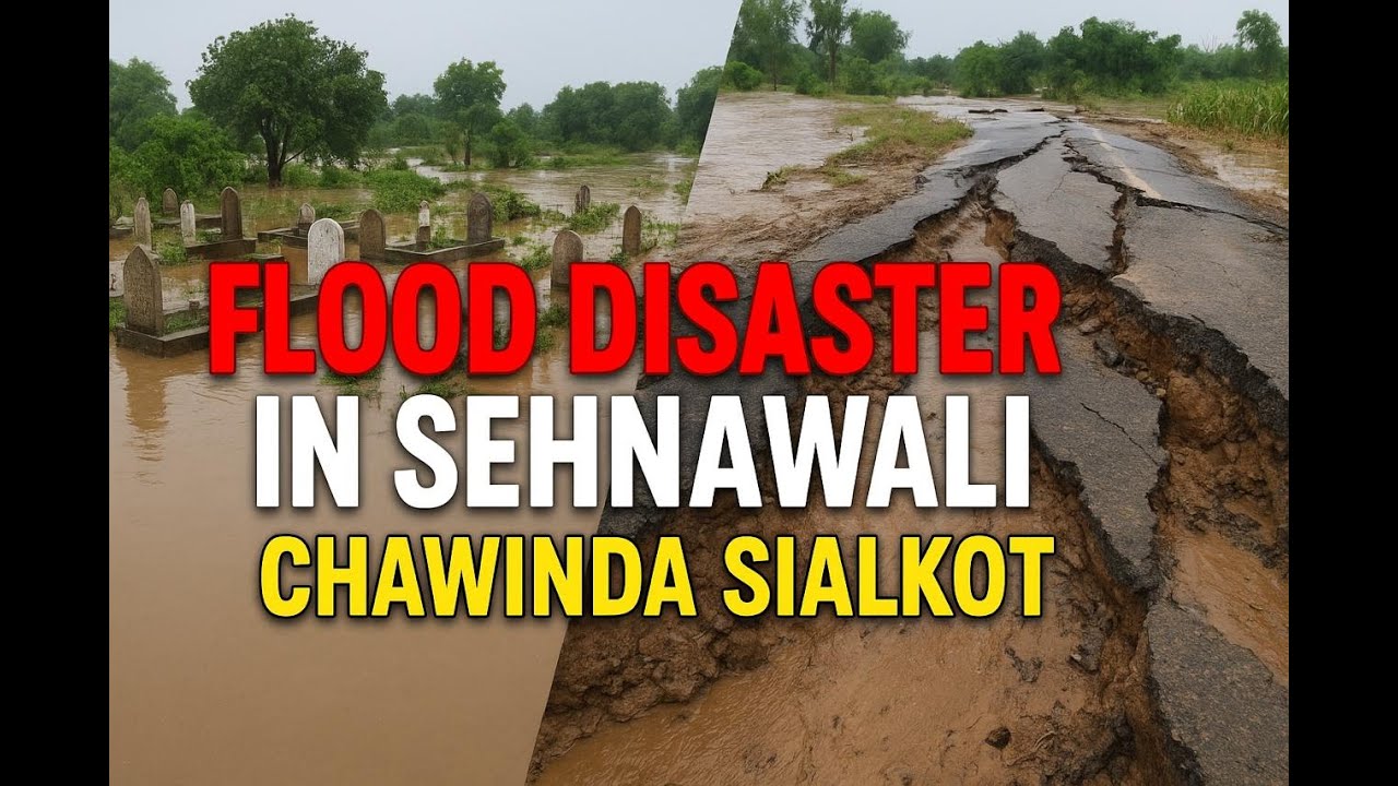 Heavy Rains & Floods in Pakistan | Graveyard & Roads Destroyed in Sehnawali Village