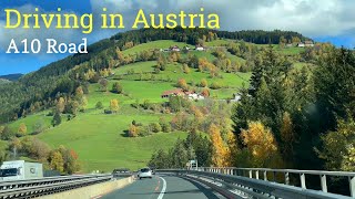 Driving in Austria, A10 Road - Villach direction to Salzburg