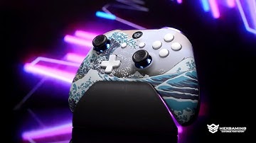 HEXGAMING BLADE FPS eSport Custom Controller for Xbox Series X/S, XBOX ONE - The Great Wave White