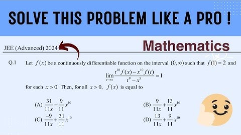 Solving a Tough Maths Question from JEE Advanced 2024 Paper 1