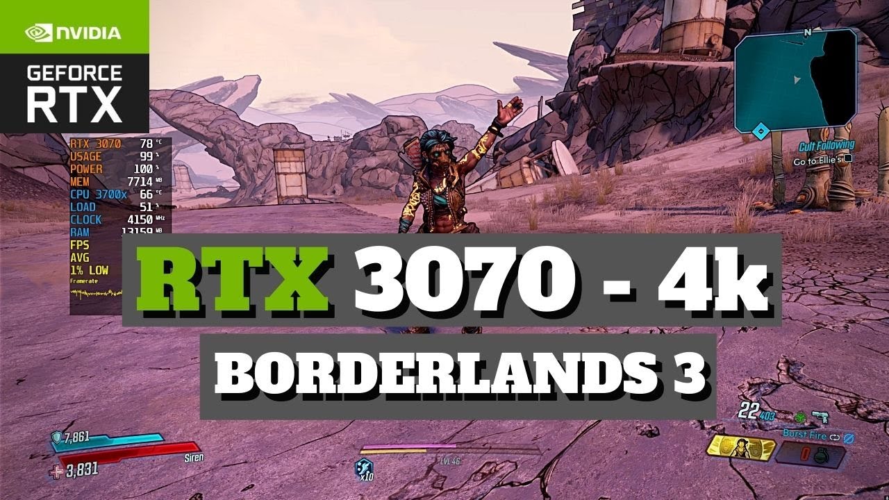 Borderlands 3 | RTX 3070 | 4k | 2160p | Ryzen 3700x