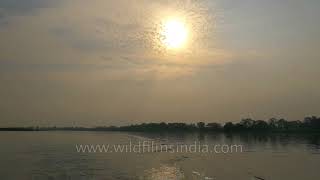 Golden sunset at Katarniaghat Wildlife Sanctuary