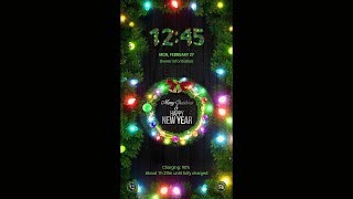 Galaxy Premium Theme -  Christmas Lights Animated Lockscreen